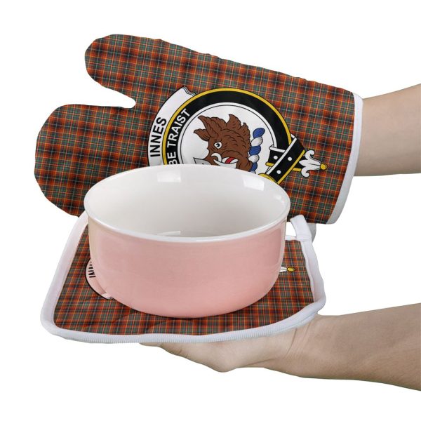 Innes Ancient Tartan Crest Oven Mitt And Pot Holder (2 Oven Mitts + 1 Pot Holder) on Sale - Image 2