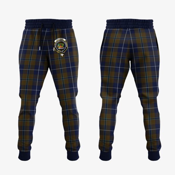 Douglas Brown Tartan Crest Jogger Sweatpants Online Sale