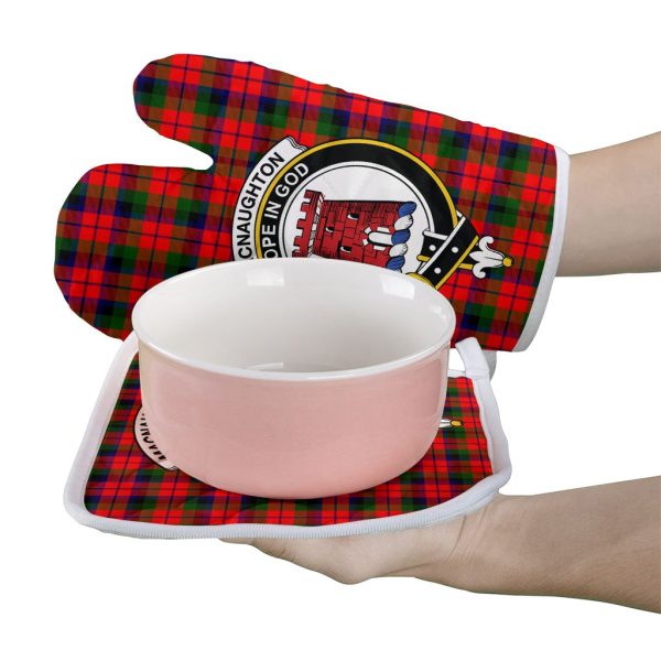 MacNaughton Modern Tartan Crest Oven Mitt And Pot Holder (2 Oven Mitts + 1 Pot Holder) Sale - Image 2