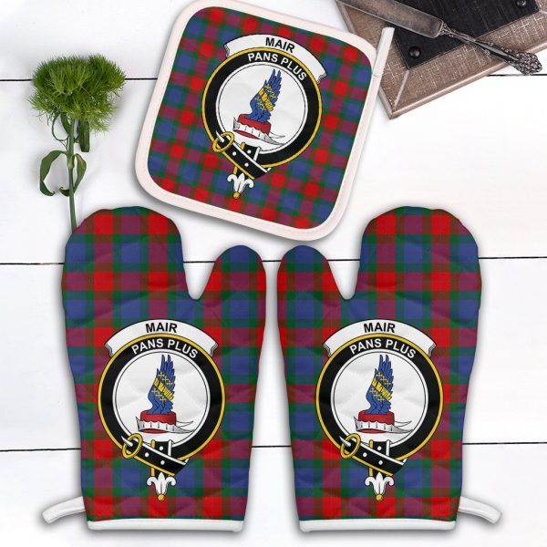 Mar Tartan Crest Oven Mitt And Pot Holder (2 Oven Mitts + 1 Pot Holder) Cheap