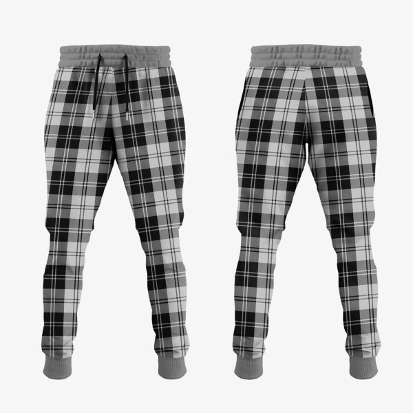 Erskine Black And White Tartan Crest Jogger Sweatpants Online now - Image 2