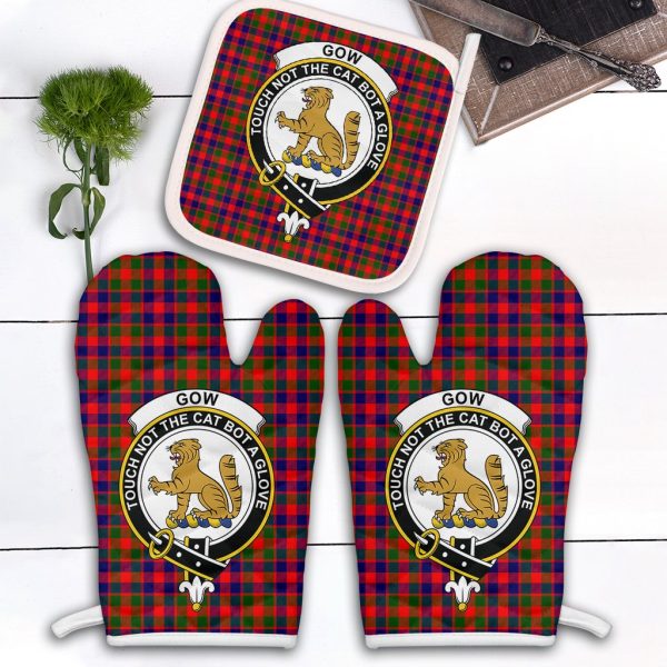 Gow Modern Tartan Crest Oven Mitt And Pot Holder (2 Oven Mitts + 1 Pot Holder) Fashion