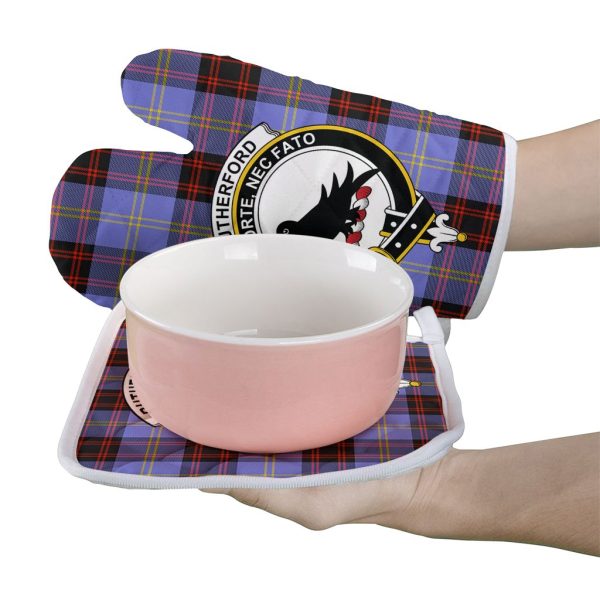 Rutherford Tartan Crest Oven Mitt And Pot Holder (2 Oven Mitts + 1 Pot Holder) Discount - Image 2