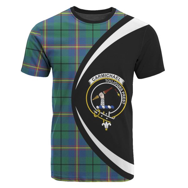 Carmichael Ancient Tartan Crest T-shirt - Circle Style Online now