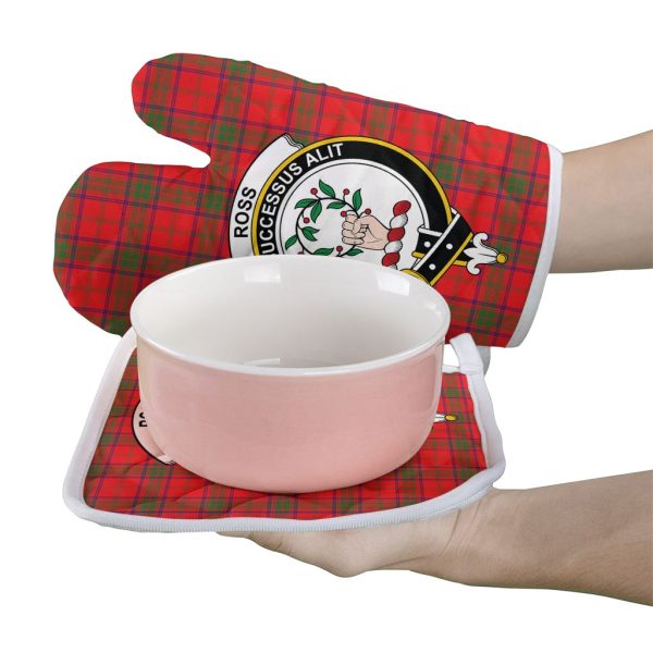 Ross Modern Tartan Crest Oven Mitt And Pot Holder (2 Oven Mitts + 1 Pot Holder) Online Sale - Image 2