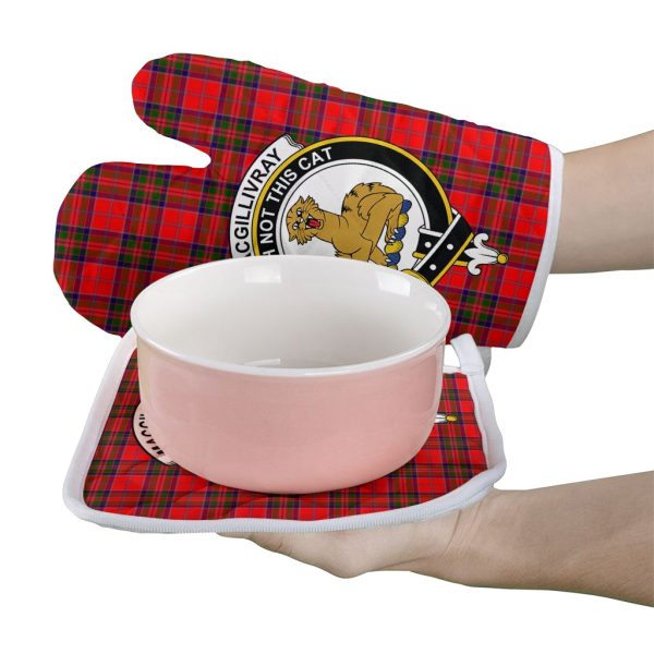MacGillivray Modern Tartan Crest Oven Mitt And Pot Holder (2 Oven Mitts + 1 Pot Holder) Online Sale - Image 2