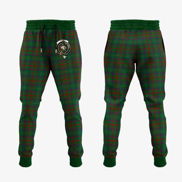 Shaw Of Tordarroch Green Hunting Tartan Crest Jogger Sweatpants Online Sale