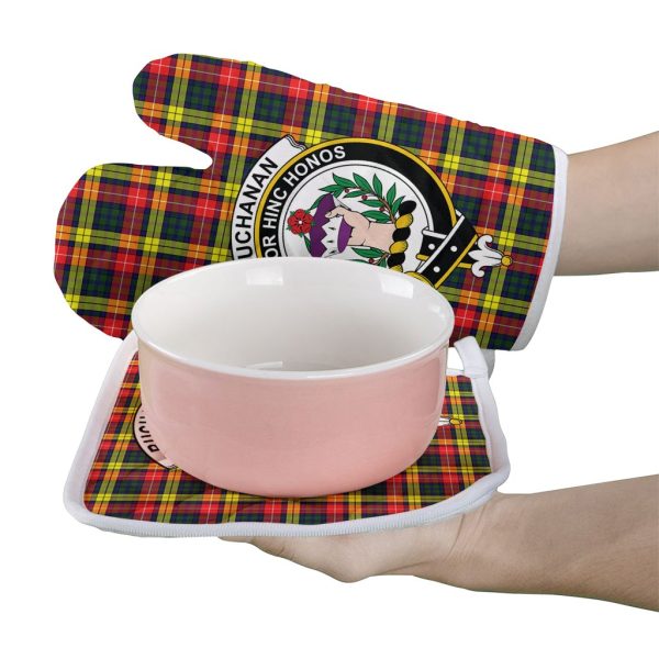 Buchanan Modern Tartan Crest Oven Mitt And Pot Holder (2 Oven Mitts + 1 Pot Holder) Discount - Image 2