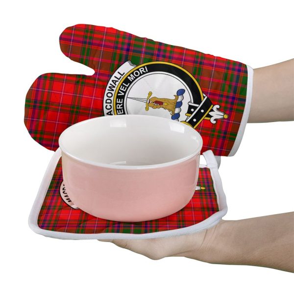 MacDowall Tartan Crest Oven Mitt And Pot Holder (2 Oven Mitts + 1 Pot Holder) Online Sale - Image 2