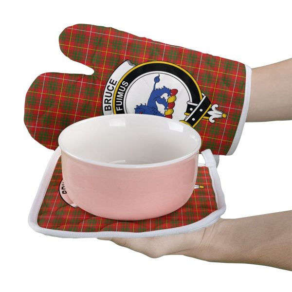 Bruce Modern Tartan Crest Oven Mitt And Pot Holder (2 Oven Mitts + 1 Pot Holder) Supply - Image 2