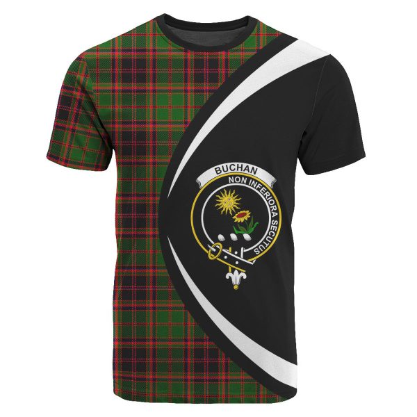 Buchan Modern Tartan Crest T-shirt - Circle Style Online Sale