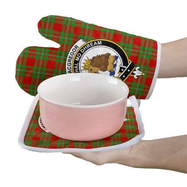 MacGregor Modern Tartan Crest Oven Mitt And Pot Holder (2 Oven Mitts + 1 Pot Holder) Online Sale - Image 2
