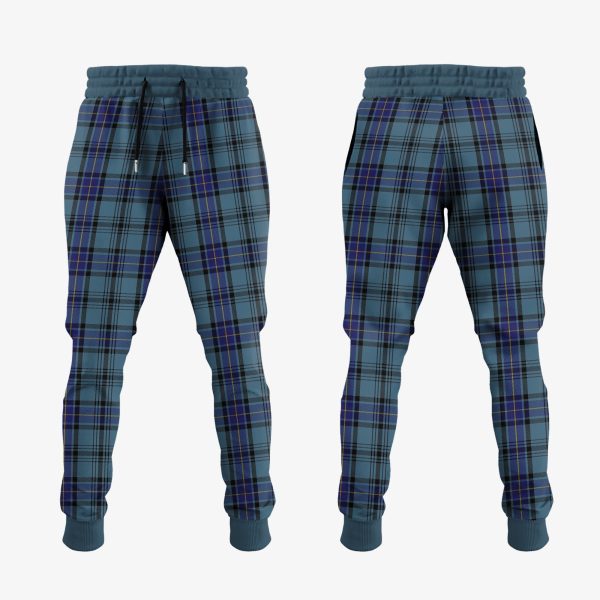 Hannay Blue Tartan Crest Jogger Sweatpants Online now - Image 2