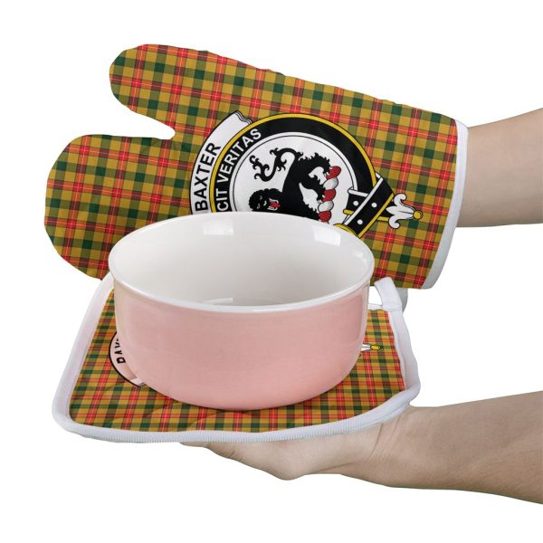 Baxter Tartan Crest Oven Mitt And Pot Holder (2 Oven Mitts + 1 Pot Holder) Fashion - Image 2