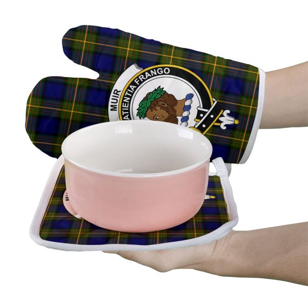 Muir Tartan Crest Oven Mitt And Pot Holder (2 Oven Mitts + 1 Pot Holder) For Discount - Image 2