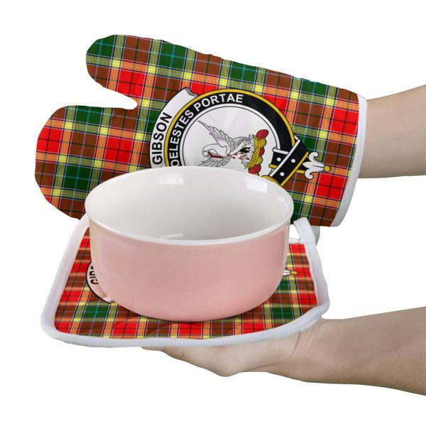 Gibson Tartan Crest Oven Mitt And Pot Holder (2 Oven Mitts + 1 Pot Holder) Online Sale - Image 2