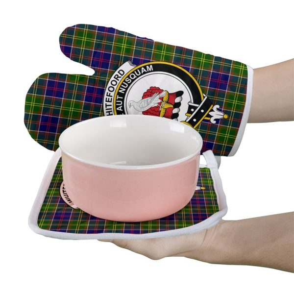 Whitefoord Modern Tartan Crest Oven Mitt And Pot Holder (2 Oven Mitts + 1 Pot Holder) Hot on Sale - Image 2