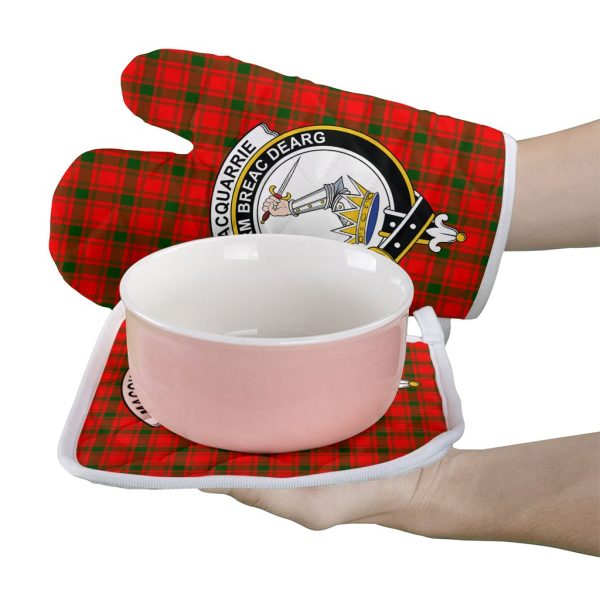 MacQuarrie Modern Tartan Crest Oven Mitt And Pot Holder (2 Oven Mitts + 1 Pot Holder) Fashion - Image 2