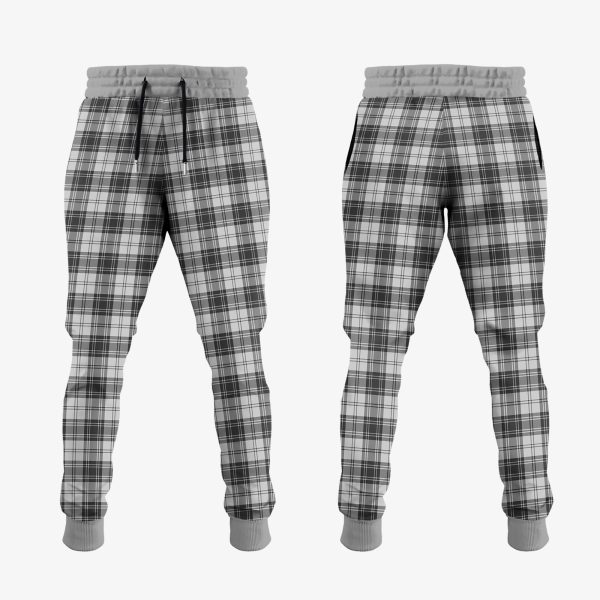 Douglas Grey Modern Tartan Crest Jogger Sweatpants Hot on Sale - Image 2
