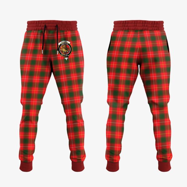 MacFie Modern Tartan Crest Jogger Sweatpants on Sale