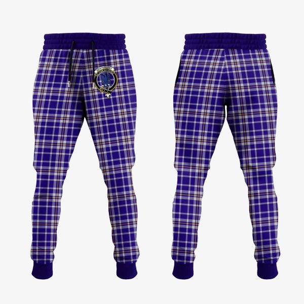 Ochterlony Tartan Crest Jogger Sweatpants For Discount