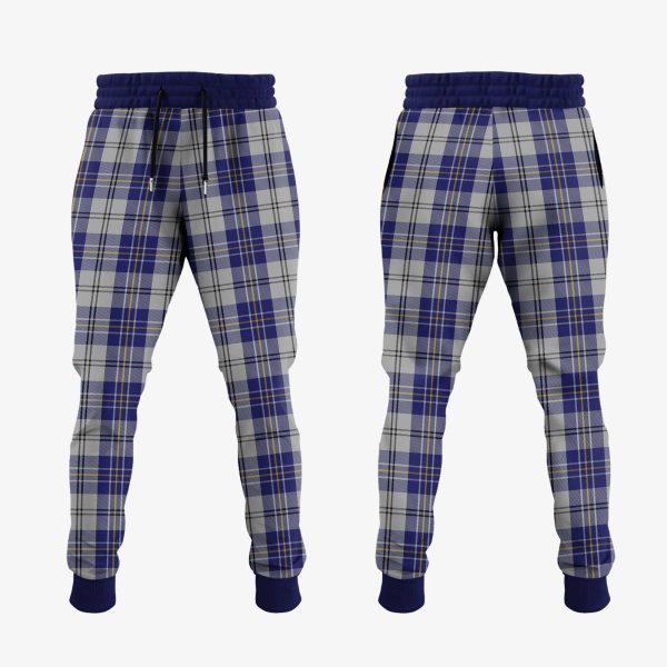 MacPherson Dress Blue Tartan Crest Jogger Sweatpants For Discount - Image 2