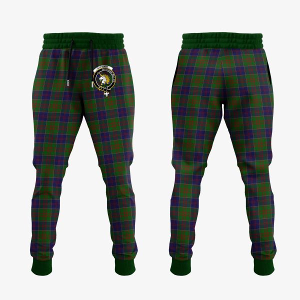 Stewart Of Appin Hunting Tartan Crest Jogger Sweatpants For Discount