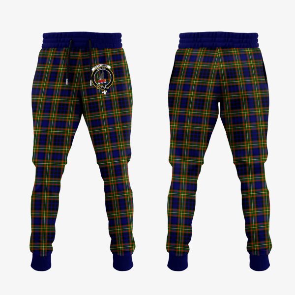 Clelland Modern Tartan Crest Jogger Sweatpants Fashion