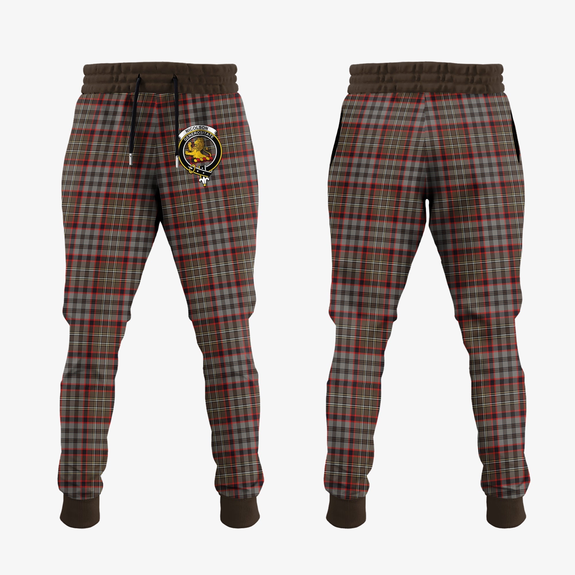 Nicolson Hunting Weathered Tartan Crest Jogger Sweatpants Sale