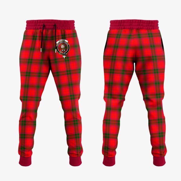 MacNab Modern Tartan Crest Jogger Sweatpants For Sale