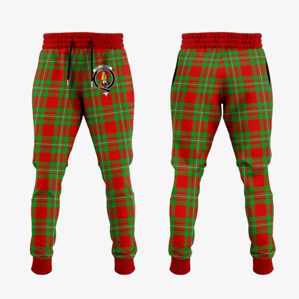 Callander Modern Tartan Crest Jogger Sweatpants Fashion