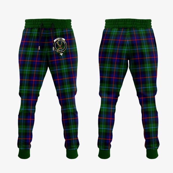 Calder Modern Tartan Crest Jogger Sweatpants Sale