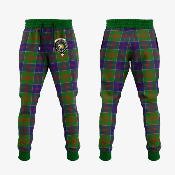 Stewart Of Appin Hunting Modern Tartan Crest Jogger Sweatpants Online Sale