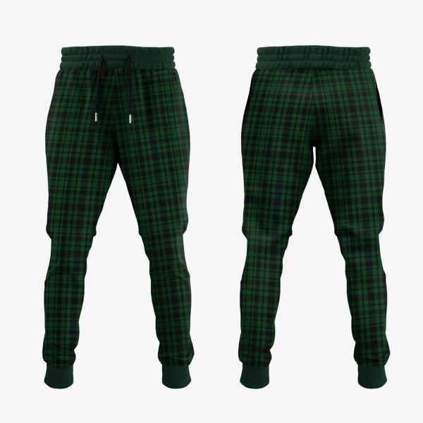 Menzies Green Tartan Crest Jogger Sweatpants Sale - Image 2