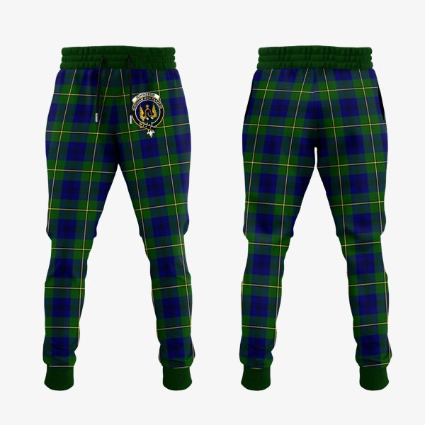 Johnston Modern Tartan Crest Jogger Sweatpants on Sale